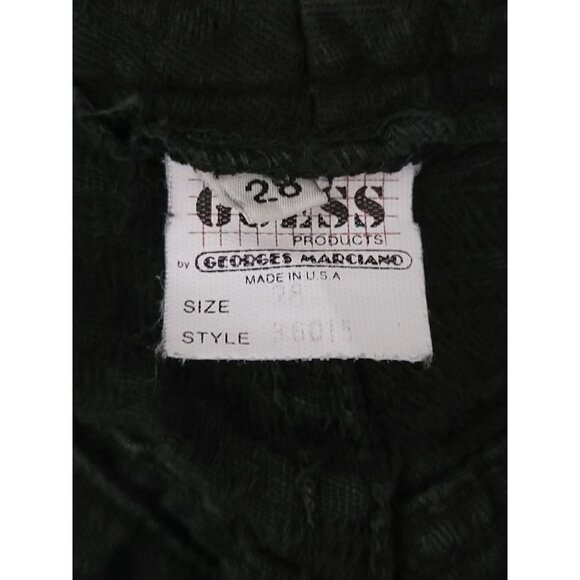 Vtg Guess Georges Marciano Black Jacquard High Waisted Jeans w/ Zip Ankle Sz 28 - Picture 8 of 10
